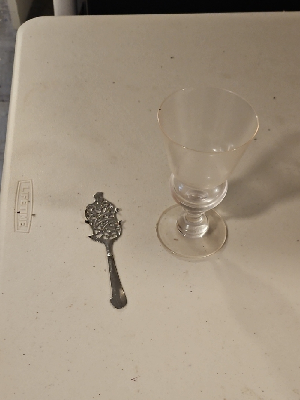 Clear Wine Glass with Gold Rim